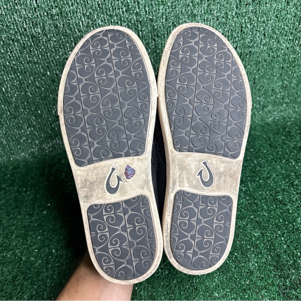 OluKai Pehuea Womens Size 7.5 Black Mesh Slip On Casual Shoes Sneakers - Picture 8 of 12